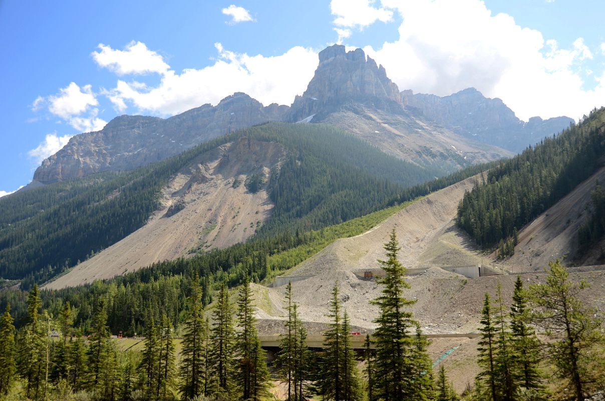 16 Cathedral Mountain and Cathedral Crags From Spiral Tunnels On Trans-Canada Highway In Yoho